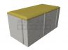 Тротуарная плитка «Кирпичик» желтый (б/ц) 200x100x100